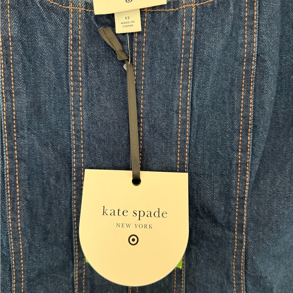 Women's Denim Seamed Mini Dress - kate spade new york x Target Dark Blue - Picture 8 of 9